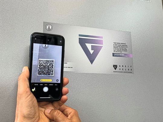 Mit dem Veloxparts-Ersatzteilkatalog können die passenden Ersatzteile ganz einfach per Scan nachbestellt werden.(Bild:  Greif-Velox)