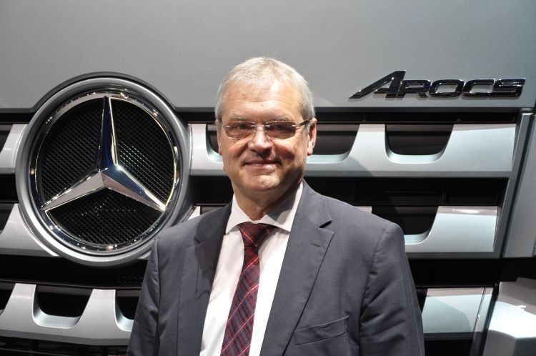 Thomas Witzel, Vertrieb Mercedes-Benz Lkw und Fuso Deutschland, geht von einer hohen Kundennachfrage aus der Baubranche aus. (Foto: Richter)