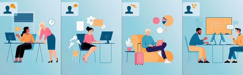 A recent study on employee typologies and their influence on workplace choice shows how hybrid work models can be successfully implemented.(Image: Fraunhofer IAO)