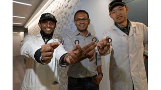 Muhammad Rahman (center), an assistant research professor of materials science and nanoengineering at Rice and his lab. (Source: Gustavo Raskosky/ Rice University)