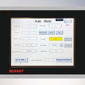Twincat 3 PLC HMI bietet eine komfortable FTS-Bedienoberfläche, um z. B. FTS-Parameter einzugeben oder Fehler beim Lagern zu erkennen.(Bild:  Suzhou i-Cow Intelligent Logistics Technology, China)