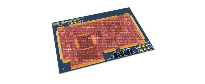 Die Grafik zeigt alle kritischen Schnittstellen und Elemente auf der Platine, die durch die Folie geschützt werden. (Bild: Fraunhofer IPA)