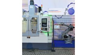 Dieses modular aufgebaute Bearbeitungszentrum samt Roboter war das Highlight der Neuentwicklungen auf der Hausmesse des Maschinenbauunternehmens Maschinen-Wagner Werkzeugmaschinen am 11. November in Renchen. (TJT Company)