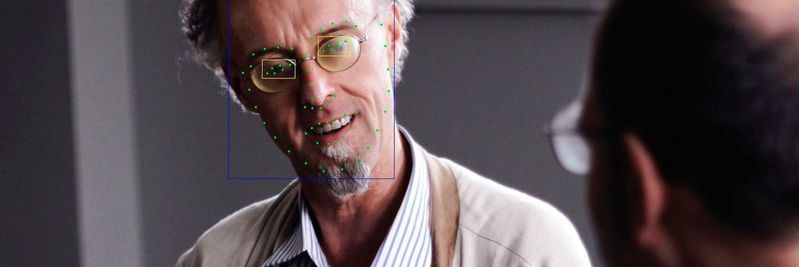 Untersucht wurde in der Studie die Aufmerksamkeit (Engagement/Disengagement) von Personen in Gesprächssituationen. Das Bild zeigt einen Mann im Zustand des „Engagement“.(Bild:  Neurodata Lab)