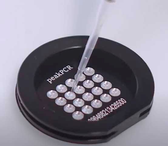 The aluminium test cartridge.