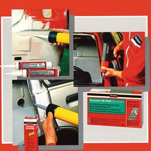 Die Henkel-Marke Teroson kommt mit ihren Produkten in unterschiedlichen Anwendungen im Fahrzeugbau und der Instandsetzung zum Einsatz.(Bild:  Henkel)