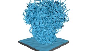 Während des Betriebes herkömmlicher Batteriespeicher wachsen die baumartigen Lithium-Dendriten kontinuierlich und können die elektrisch isolierende Separatorschicht zwischen Anode und Kathode durchstoßen. Die Folge: Ein Kurzschluss und das Lebensende für die Batterie. (Bild: HZB/Ingo Manke, Dong et al.)