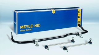 Der Stabilisator ist montagefertig,  die Gummilager sind auch im Satz dabei.  (Bild: Meyle)