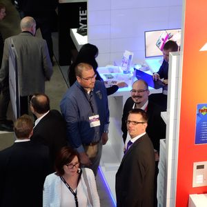 (m.) Marcel Binder, Samsung, hat mich sofort erspäht!(Bild: IT-BUSINESS)