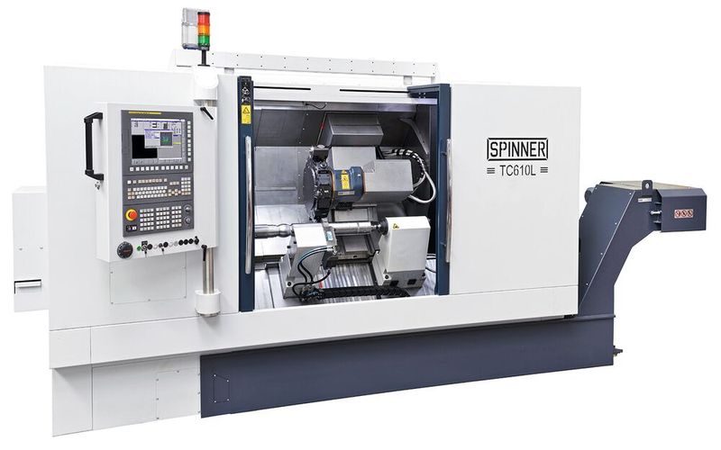 Eine konsequente Weiterentwicklung: Die Universaldrehmaschine TC610L mit einem Schwingdurchmesser von ca. 600 Millimetern bei einer Drehlänge bis 1.250 Millimeter. (Bild: Spinner Werkzeugmaschinen GmbH)