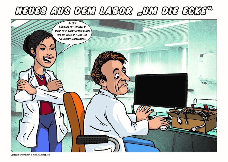 Übersicht unserer Bildergalerien (Comic: www.rainer-e-ruehl.blogspot.com) (LABORPRAXIS/Rühl)