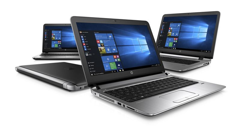 HP bietet die ProBooks der 400-G3-Serie in verschiedenen Größen an: Zur Wahl stehen 13, 14, 15 und 17 Zoll. Zum Einsatz kommen Intel-Core-Prozessoren der sechsten Generation oder im ProBook 455 G3 eine AMD-APU der Carrizo-Baureihe. (Bild: HP)