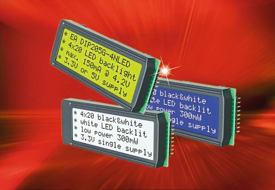 A compact display with four lines of 20 characters each and a controller comes from Display Visions.(Image: Display Visions)