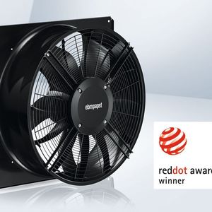 Der Axialventilator AxiBlade von EBM Papst wurde mit dem Designpreis Red Dot Award ausgezeichnet.