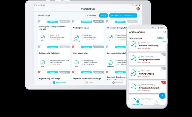 Das Start-up Connectavo hat einen Digitalen Assistenten als App entwickelt. Zum einen hilft der Digitale Assistent bei der Problemdiagnose und der Lösungsfindung. Die Funktion des „Connectavo Guide“ unterstützt den Anwender proaktiv und gibt aus den textbasierten Informationen Lösungsvorschläge für die Diagnose, Lösung und Instandsetzung. Detaillierte Anleitungen geben zudem auch Mitarbeitern mit wenig Erfahrung die Möglichkeit, komplexe Probleme zu lösen. Die hinterlegten Dokumente können als Datenbank für das Wissen dienen, das oft nur in den Köpfen der Mitarbeiter vorhanden ist.   (Connectavo)