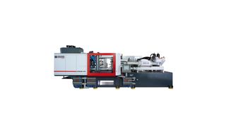 3000-kN-Spritzgießmaschine mit Hybridantrieb der Baureihe Vitesse von Ferromatik Milacron. Für die Verpackungsherstellung wurde sie auf Hochleistung getrimmt. Bild: Ferromatik Milacron (Archiv: Vogel Business Media)