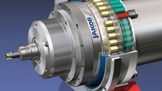 Das Motorspindel-Schutzsystem von Jakob Antriebstechnik umfasst ein gefügtes Doppelflanschsystem. (Bild: Jakob)