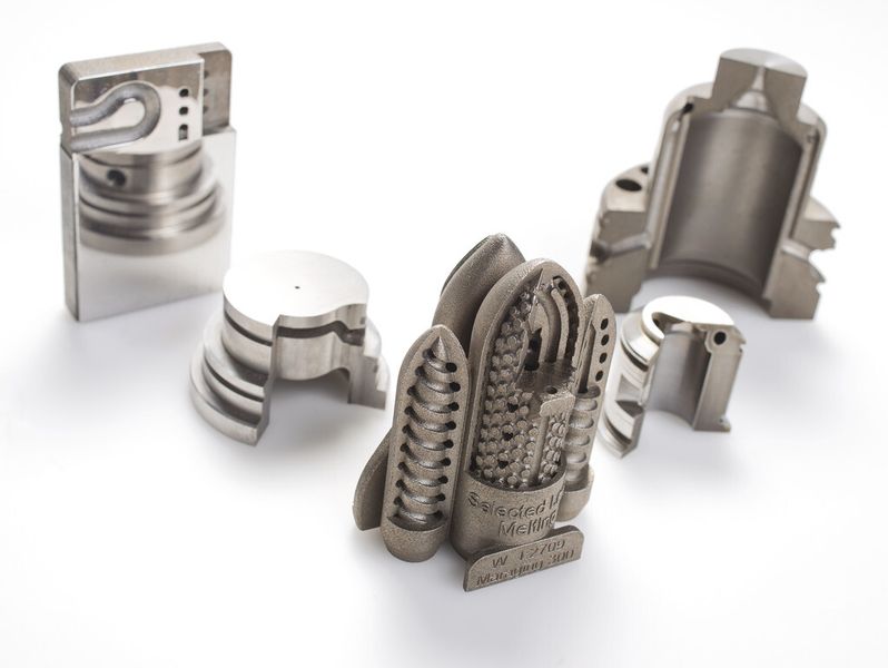 These complex components show the breadth of design available to those who take advantage of additive manufacturing processes. (Source: HRS Flow)