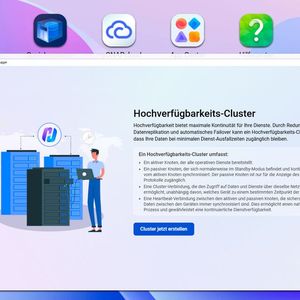 Die Erstellung eines Clusters erfolgt über einen einfach einzurichtenden Assistenten. (Bild:  Joos – QNAP)