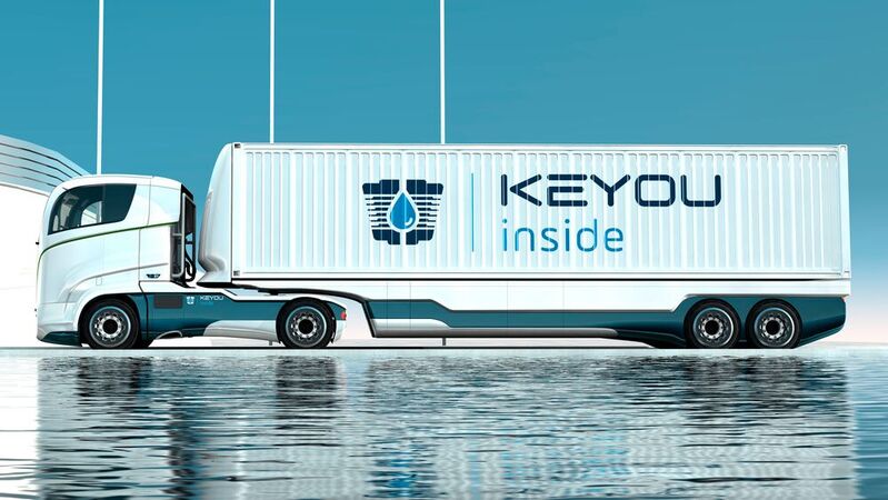 Keyou arbeitet an einem Wasserstoffmotor für den Einsatz in zwei 40-Tonnen-Lkw. 