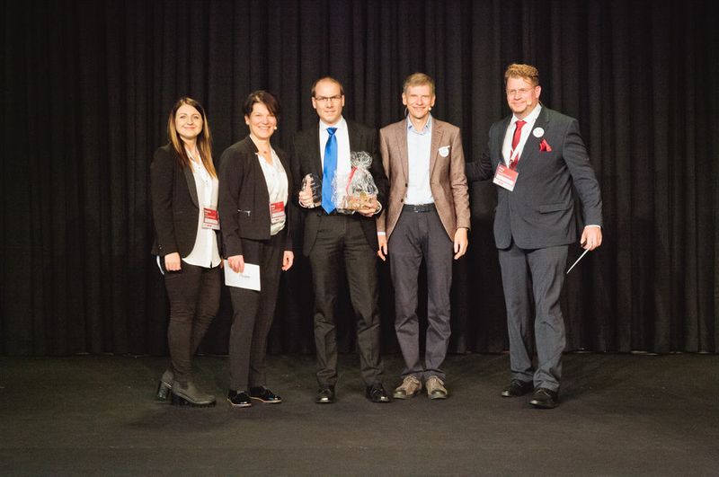 Der aktivste Neupartner 2017 – trotz Mörder-Jetlag dabei (v. l.): Margarita Martens (iTeam), Maria Kornhoff (iTeam), Philip Semmelroth (C&S – Computer und Service GmbH), Frank Roebers (iTeam), Georg Schiedel (iTeam) (Astrid Piethan)
