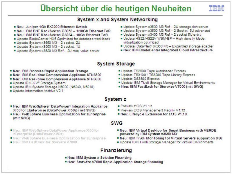 Neuheiten rund um System- und RZ-Management im Überblick, Bild: IBM (Archiv: Vogel Business Media)