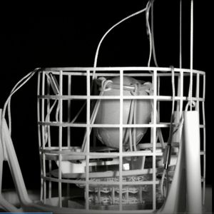 Ein Negativbeispiel: Diese Gitterstruktur hat eine zu niedrige Dämpfung –  beim Eierfalltest ging das Ei kaputt.(Bild:  Cirp)