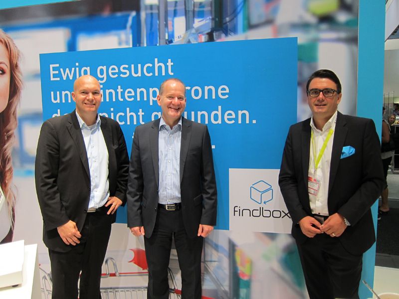 Ewig gesucht und in der Findbox gefunden haben sich (v. l.) Stefan Klinglmair und Jürgen Krüger, Also, mit Michael Unmüßig, Findbox (Bild: IT-BUSINESS)