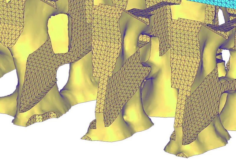 Bild 2: Sogenannte „Tropfsteinhöhlen“ als typisches Topologie-Ergebnis mit gewachsenen Strukturen.  Bild: CES Eckard (Archiv: Vogel Business Media)