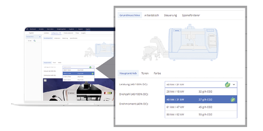 (Bei der Produktkonfiguration kann die CPQ-Lösung auch die Nachhaltigkeit in den Fokus stellen und dem Anwender die ökologischen Folgen jeder Konfigurationsentscheidung aufzeigen. Bild: camos)