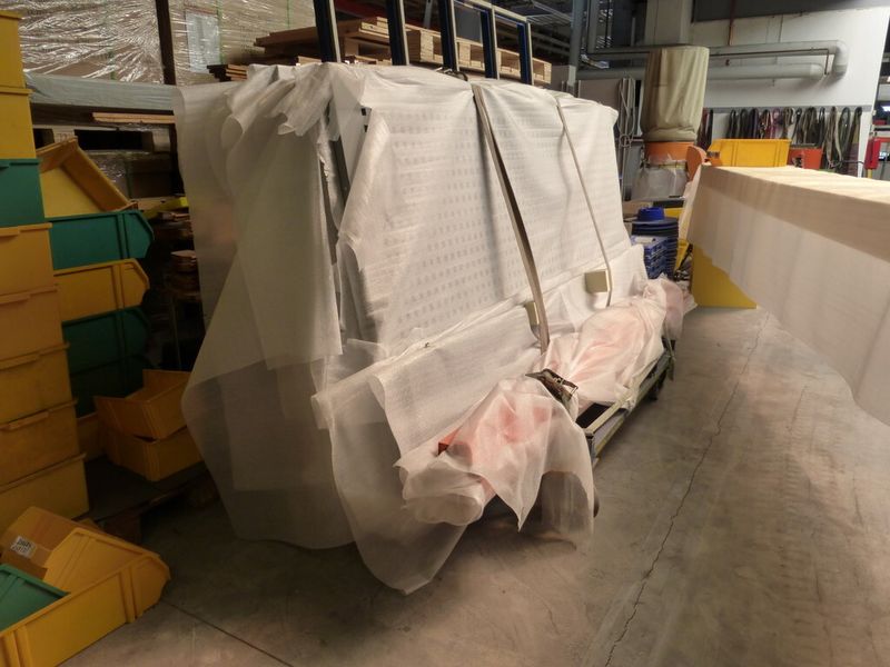 Der Messestand als modulaers Baukastensystem zum Wiederverwenden. (Bild: Finus)