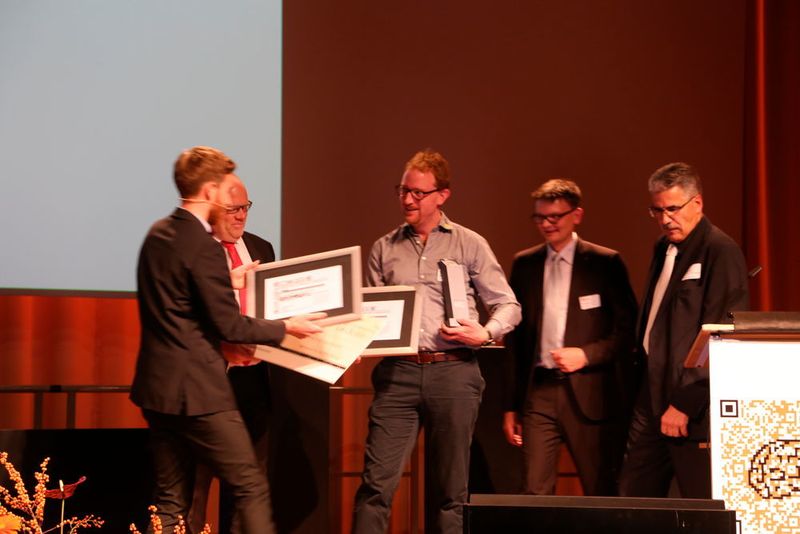 Cérémonie de remise des prix de l'innovation du canton de Fribourg: Les gagnants sont PMF System pour les startups et Frewitt pour la catégorie entreprise. (JR Gonthier)