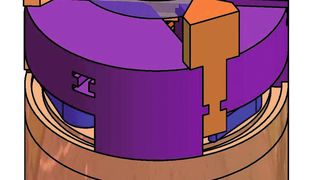 Greifer mit einem Durchmesser von 120 mm; das Werkstück hat einen Durchmesser von 80 mm.  (Bild: Maul)