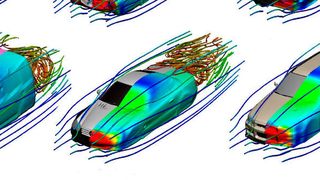 Die neue Software zeigt innerhalb von Sekundenbruchteilen die Stromlinien und den Druck an den Oberflächen von interaktiv deformierbaren Objekten. (Nobuyuki Umetani)