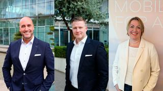 Das neue Führungsteam der Europcar Mobility Group: (v. l.) Christopher Alting, Michael Krikken und Daniela Obst (Bild: Europcar Mobility Group)