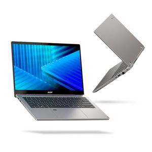 Das Convertible Travelmate P2 Spin 14 verfügt über ein 360-Grad-Scharnier und einen Wacom-AES-2.0-Stift. (Bild:  Acer)