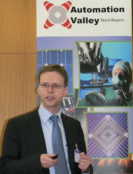 Referierte über „Automation Valley Nordbayern - Strategie und Projektrahmen für einen Spitzencluster“: Dr. Ronald Künneth, Leiter Spitzencluster-Projekt, IHK Nürnberg für Mittelfranken. (Archiv: Vogel Business Media)