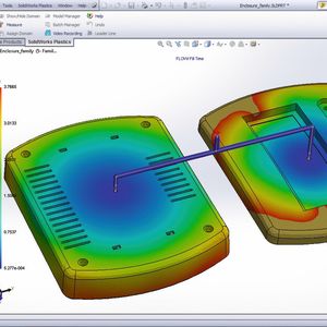 Bild 1: Unausgeglichene Füllungen wie in diesem Familienwerkzeug lassen sich mit der Simulationssoftware für Kunststoffteile vermeiden.