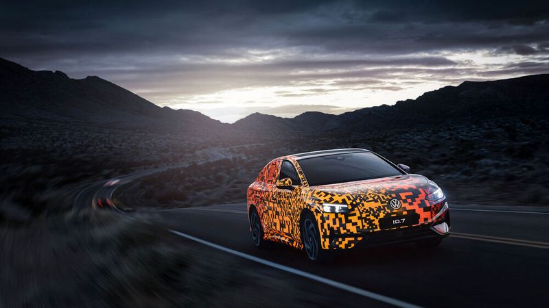 VW schickt in der zweiten Hälfte 2023 den ID7 ins Rennen.  (Bild: Volkswagen AG)