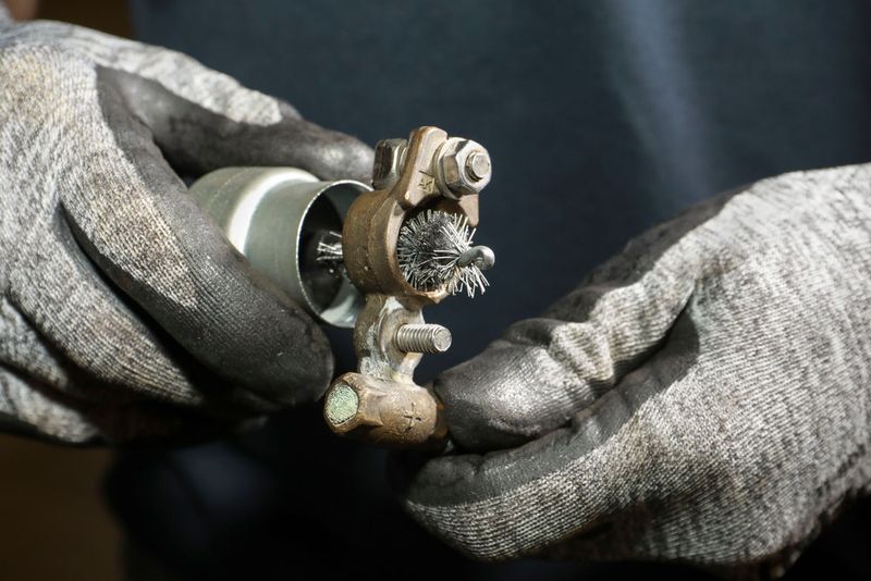 Die Innenfläche der Polklemme wird oft vergessen, doch auch hier nagt die Korrosion. (Bild: Karl-Heinz Augustin)