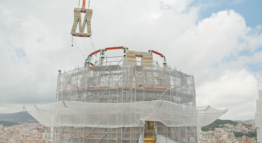 Die Klebstoffe sind integraler Bestandteil des modularen Bausystems der Sagrada Familia.(Bild:  Henkel)