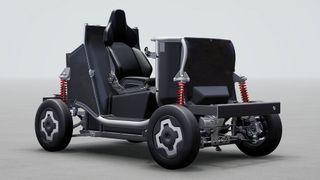 Der von Gordon Murray Design entwickelte iStream-Unterbau für kleine Elektroautos der Leichtbauklasse. (Bild: Gordon Murray Design)