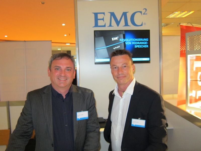 Michael Gruber und Timm-Peter Müller (r.), EMC² (Bild: IT-BUSINESS)