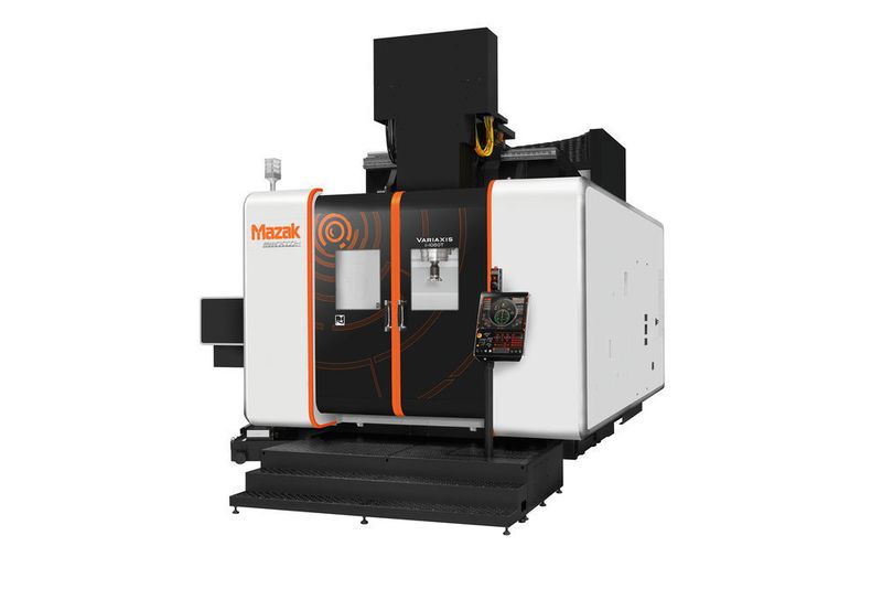 Die Variaxis i-1050T verfügt über uneingeschränkte Drehfunktionalität und arbeitet mit der  schnellsten CNC-Steuerung, der Mazatrol SmoothX. (Bild: Mazak)