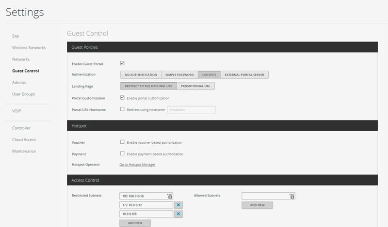 Wenn der Controller läuft, lassen sich umfangreiche Gästefunktionen einrichten, darunter etwa, ob eine Vorschaltseite eingerichtet werden soll. (Jäger)