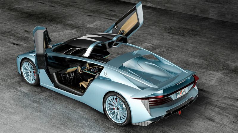 Mit der Barchetta ist ein weitere E-Sportwagen mit eigenwilliger Optik angedacht. (Bild: Laffite Automobili)