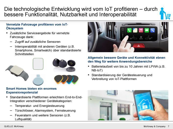Beispiele für IoT-Anwendungen (Bild: McKinsey)
