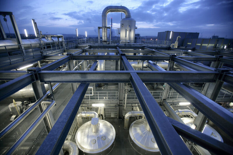 Bioethanol-Anlage von CropEnergies Bioethanol, Zeitz, Sachsen-Anhalt; Produktionskapazität 285.000 Tonnen/Jahr. (Bild: CropEnergies)