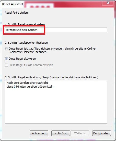 Nun können Sie der Regel noch einen Namen geben. (MM Maschinenmarkt)