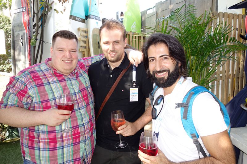 Ob sich alle auf die Bretter nachher trauen (v. l.) Eike Schanko, Marcel Kirchner und Daniel Canoa, Mindfactory? (Bild: IT-BUSINESS)